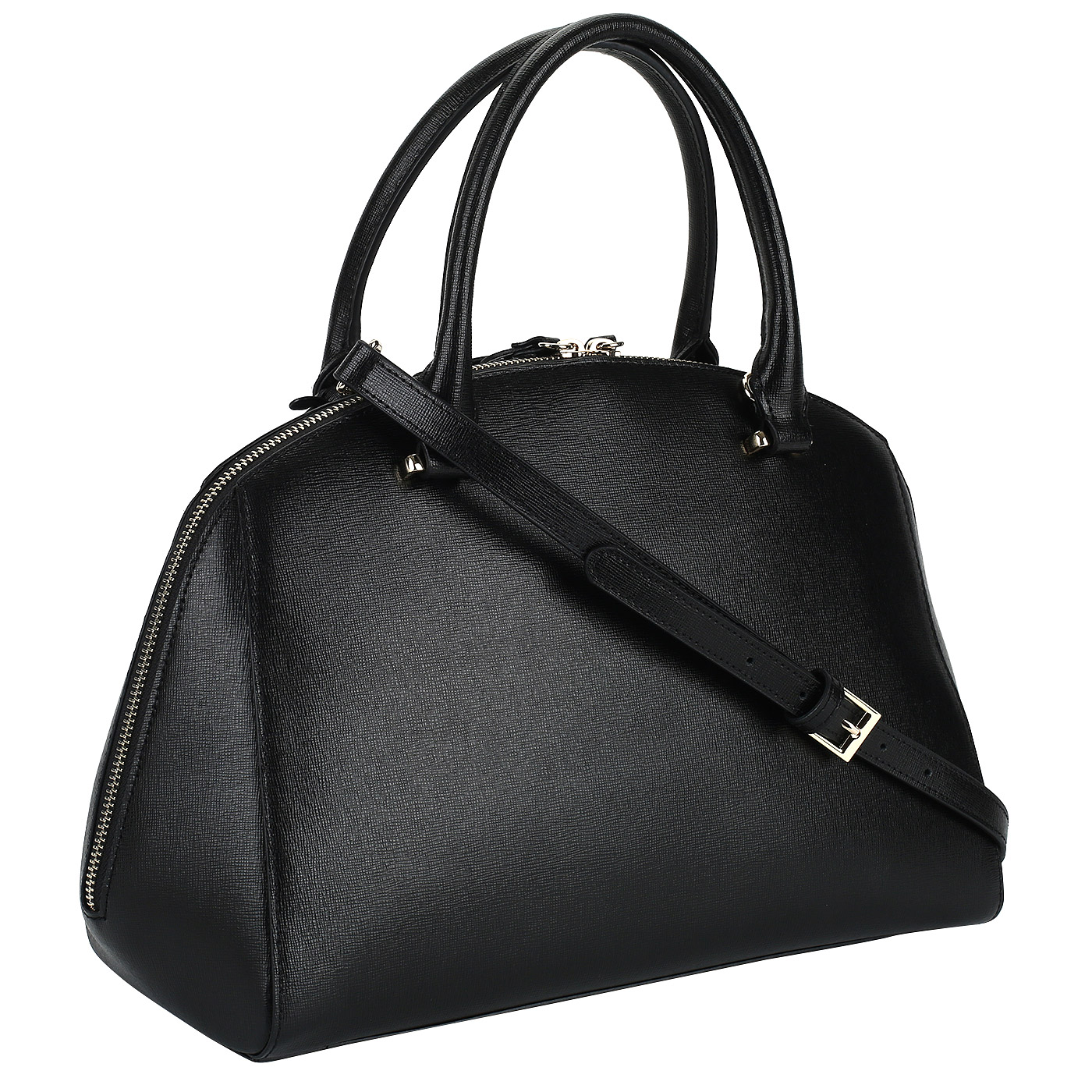 Черная женская сумка на двойной молнии Cromia Melania