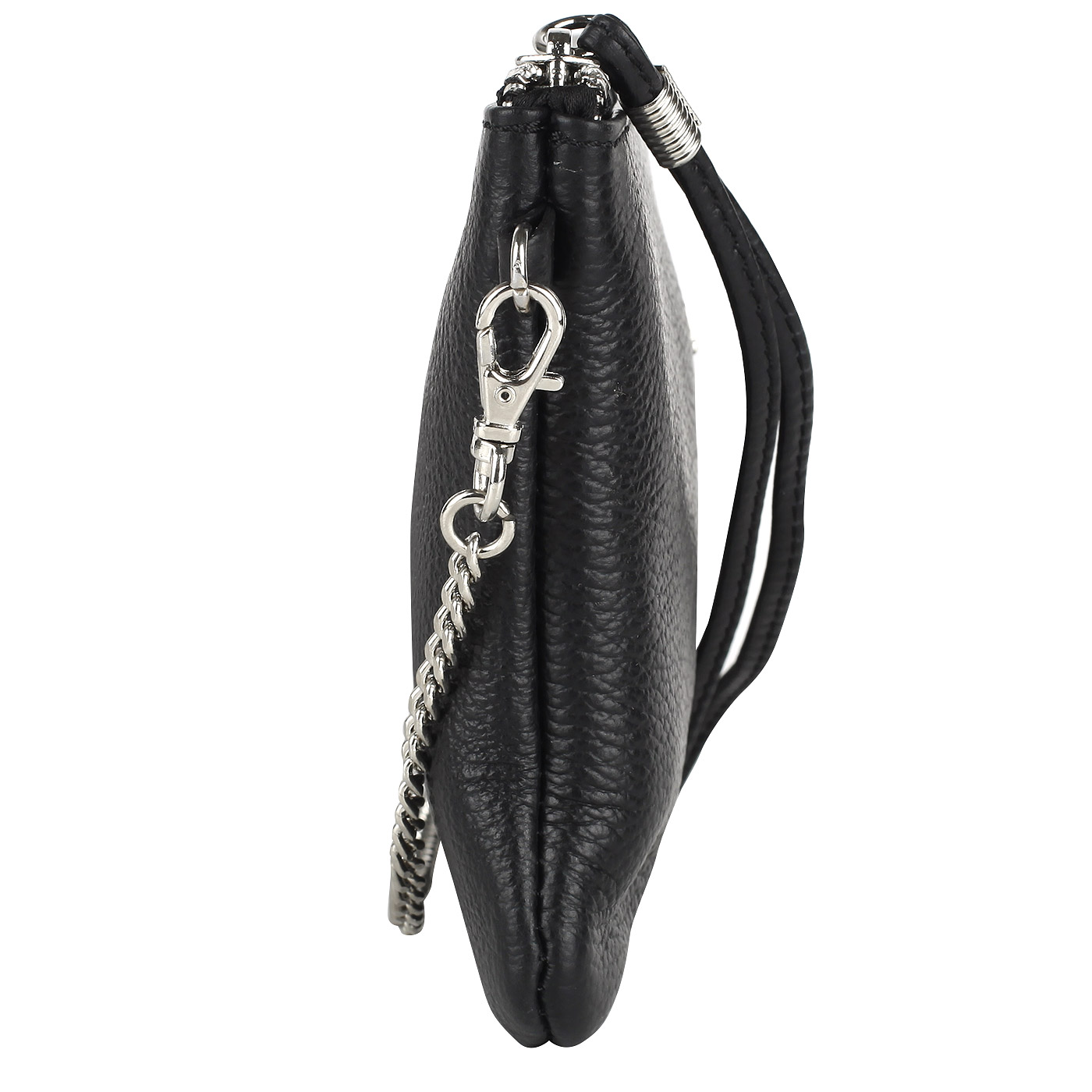 Маленькая кожаная сумка со съемным ремешком в виде цепочки Marina Creazioni 