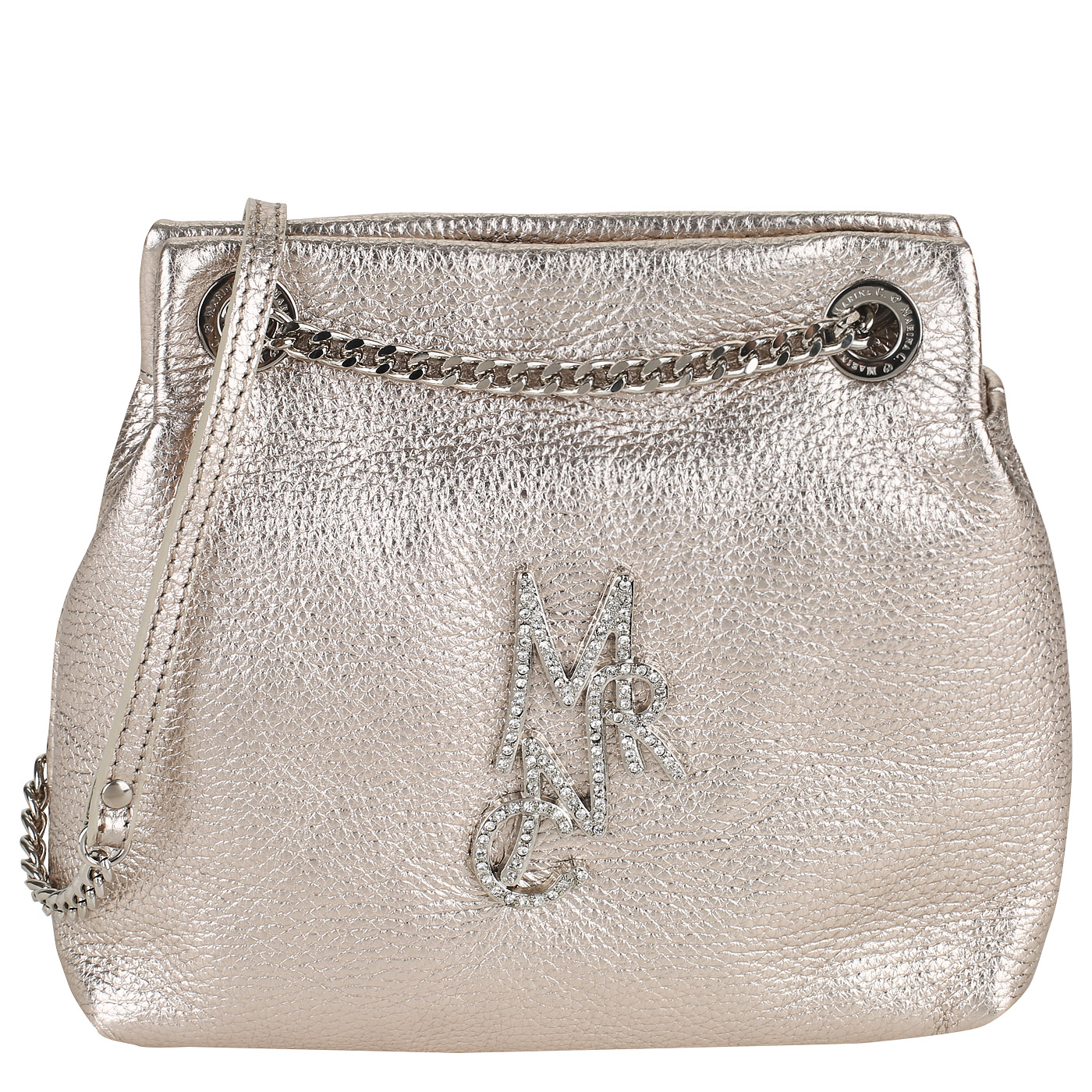 Marina Creazioni Кожаная сумка через плечо с цепочкой