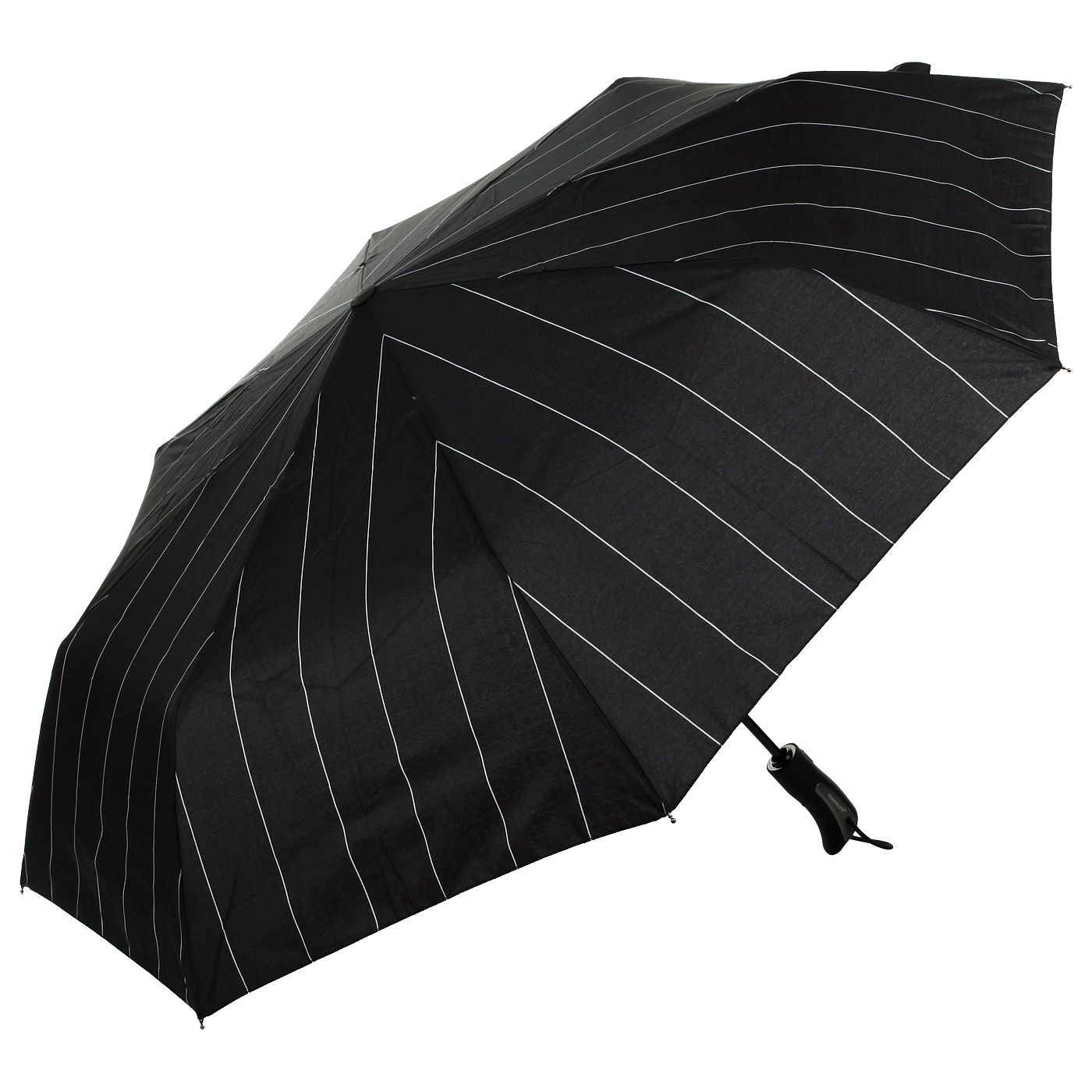 Raindrops Черный зонт в полоску