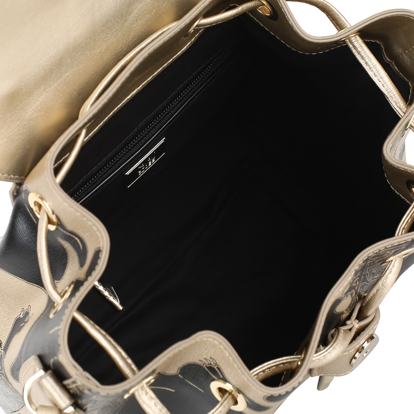 Рюкзак из комбинированной кожи Cavalli Class Leo