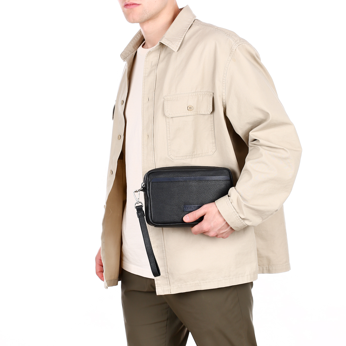 Кожаная барсетка Cerruti 1881 Jacob