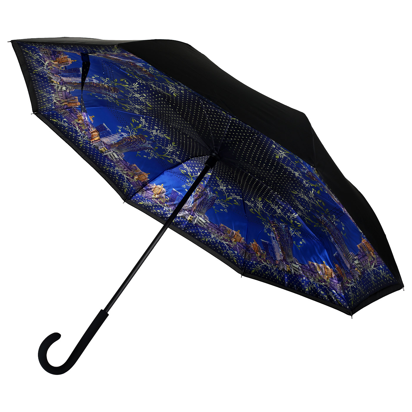 Raindrops Механический зонт-трость с принтом