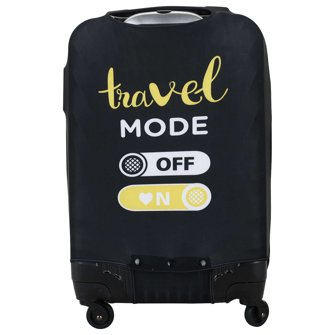 Чехол черного цвета для маленького чемодана Eberhart Travel Mode On Off