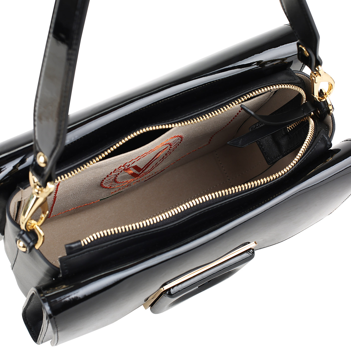 Кожаная сумка Valentino Orlandi Bel shining