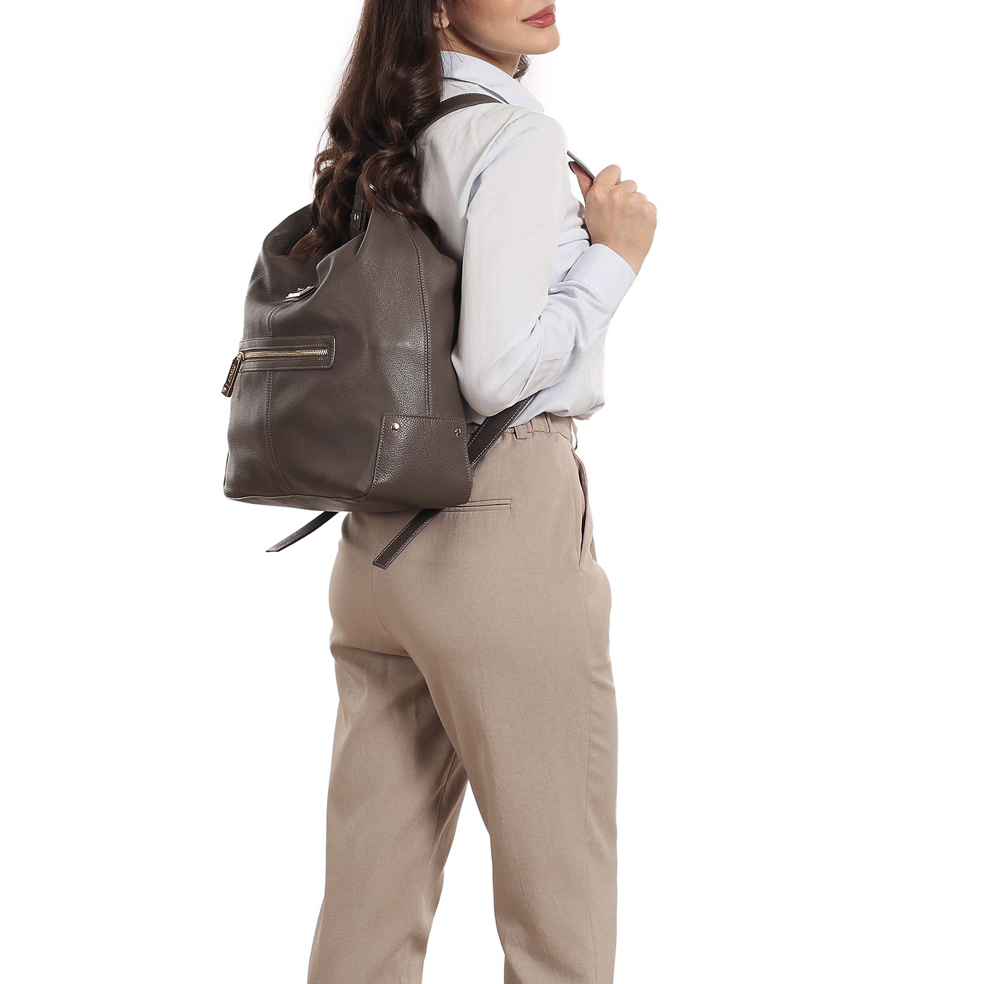 Кожаный рюкзак-трансформер Aurelli Bella