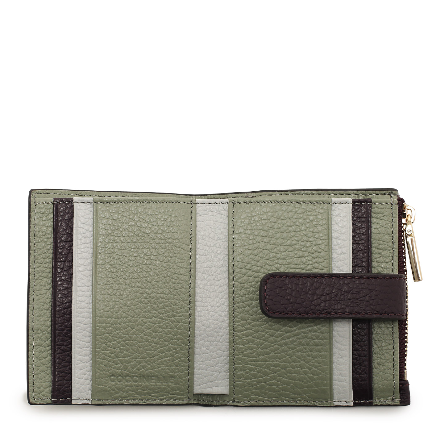 Портмоне складное на кнопке Coccinelle Metallic Tricolor