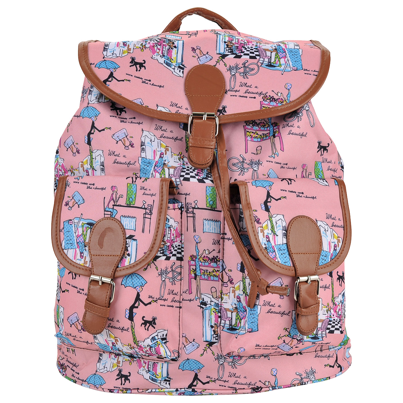 Creative Вместительный детский тканевый рюкзак с принтом