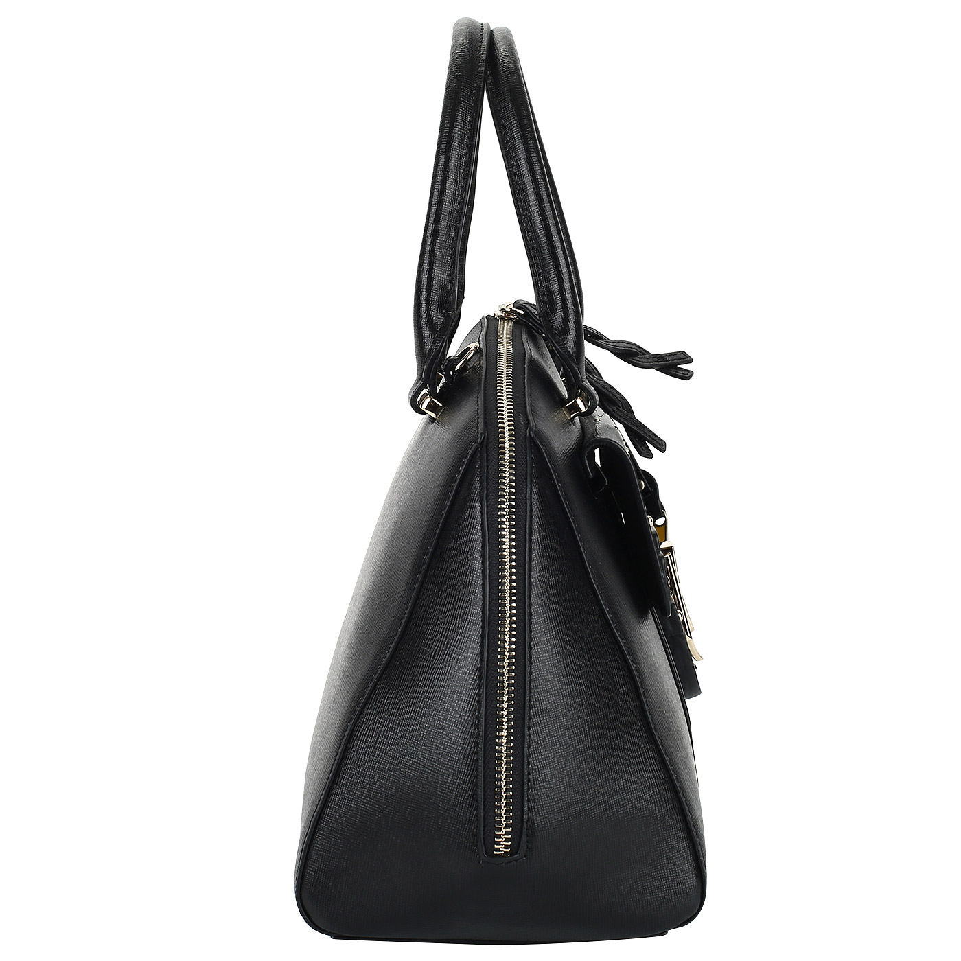 Черная женская сумка на двойной молнии Cromia Melania